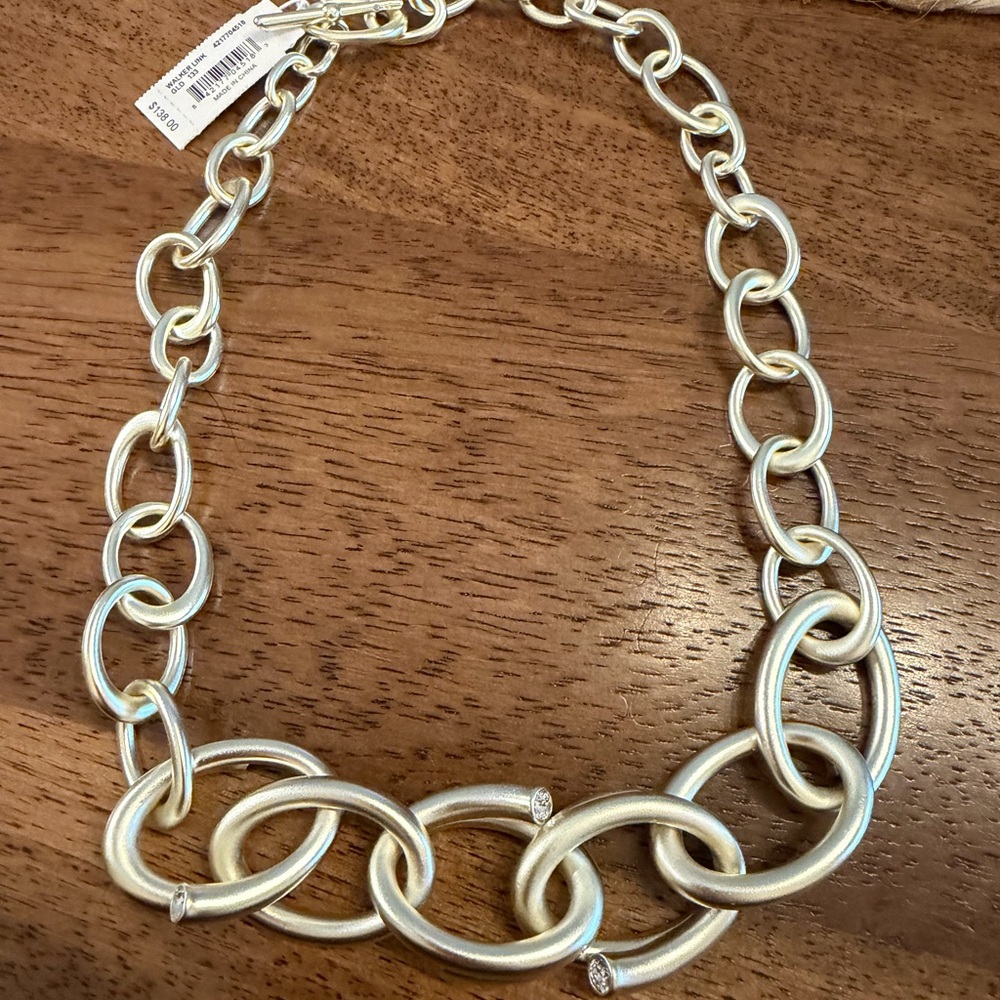 Kendra Scott NWT Walker Link Silver Chain Necklace